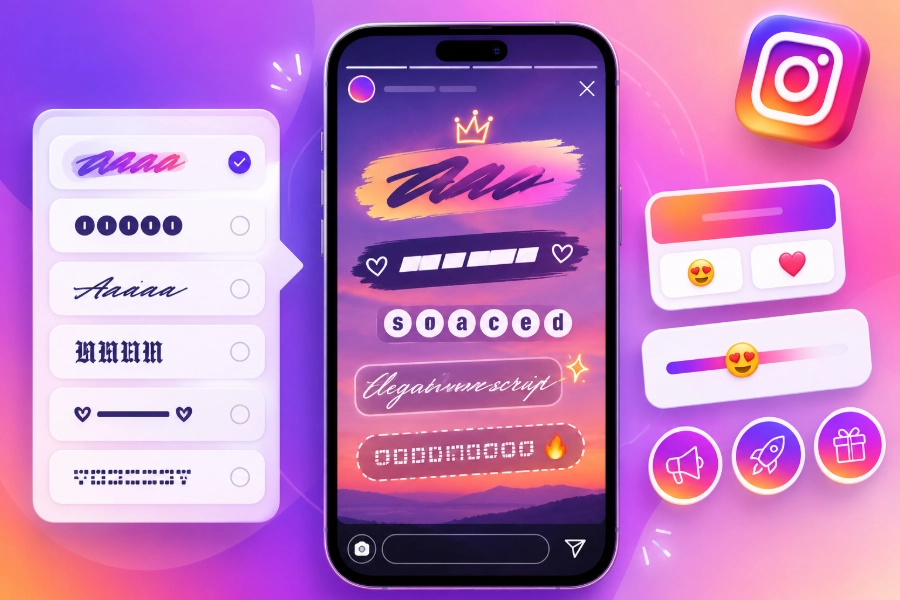 Story content on phone